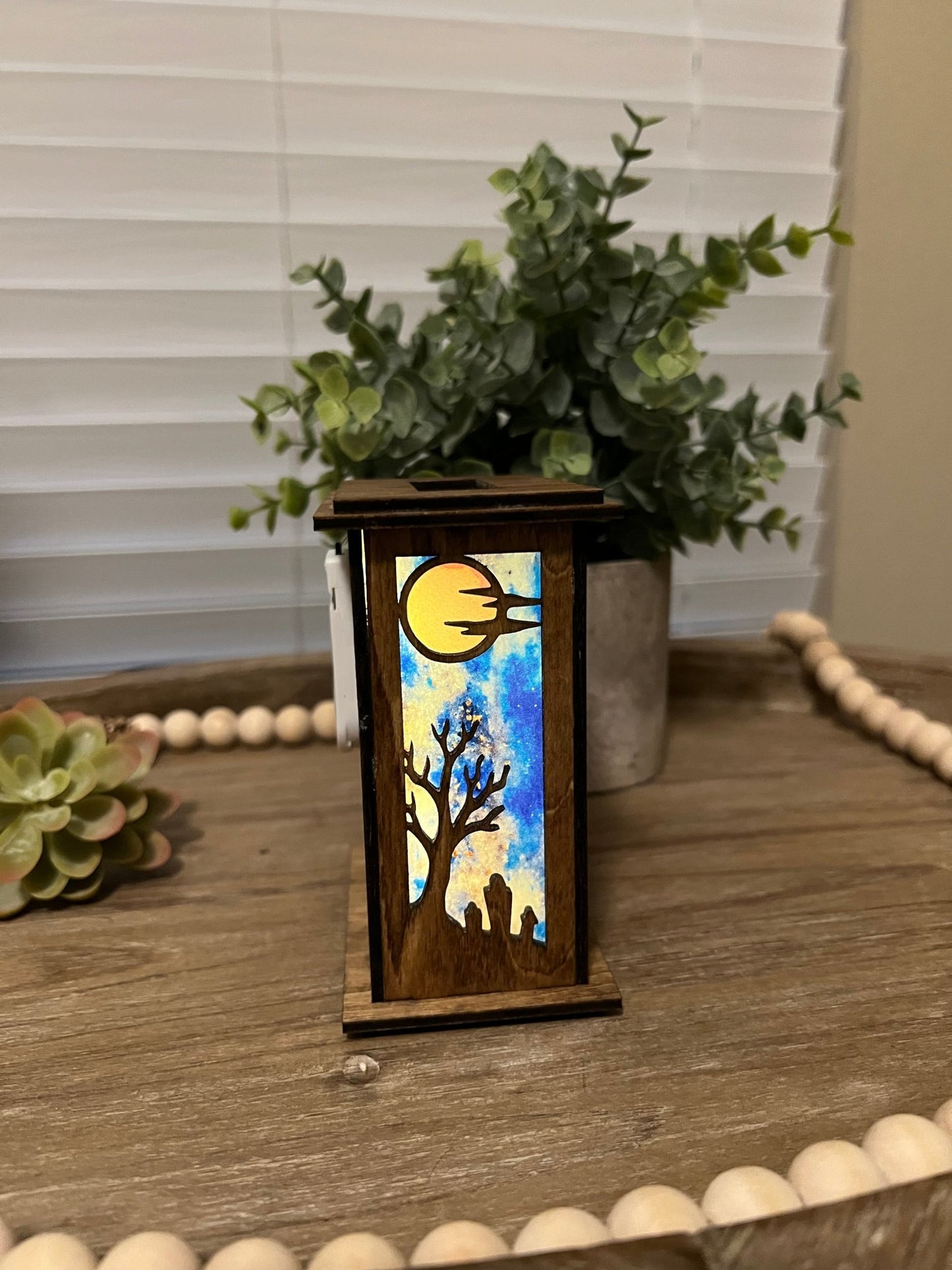 Haunted House Lantern & Ornament SVG – Layered Halloween Laser Cut File (Digital Download)