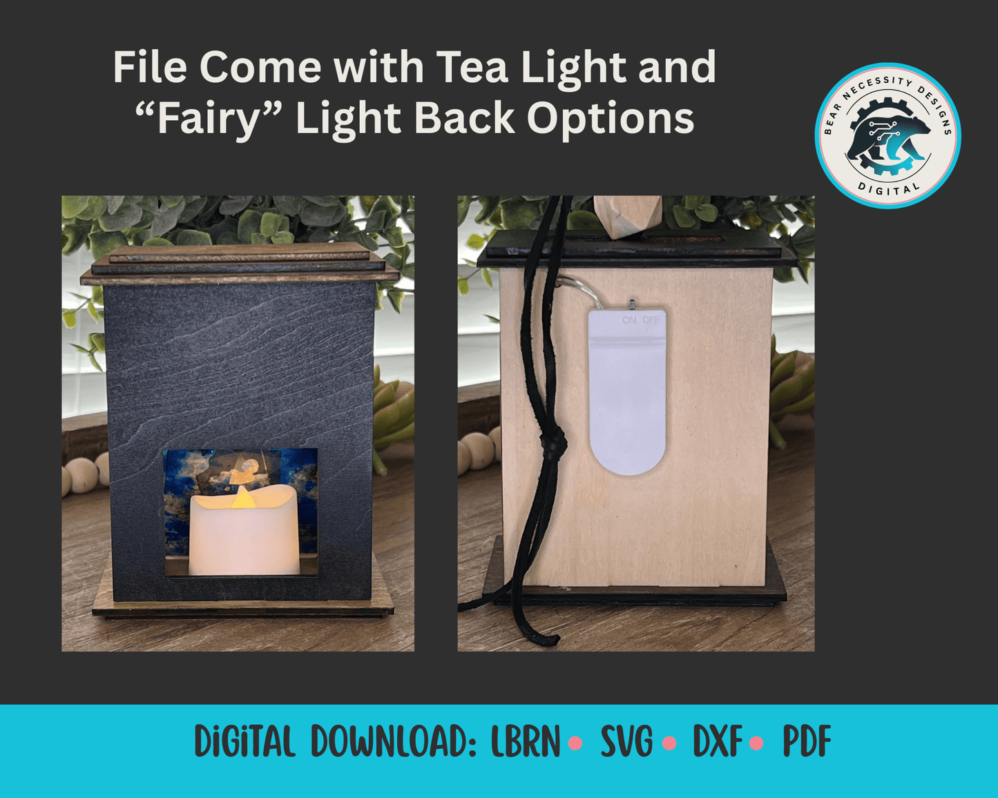 Nativity Lantern & Lantern Ornament SVG Bundle | Digital Files for Laser Cutting | Christmas Lantern Decor