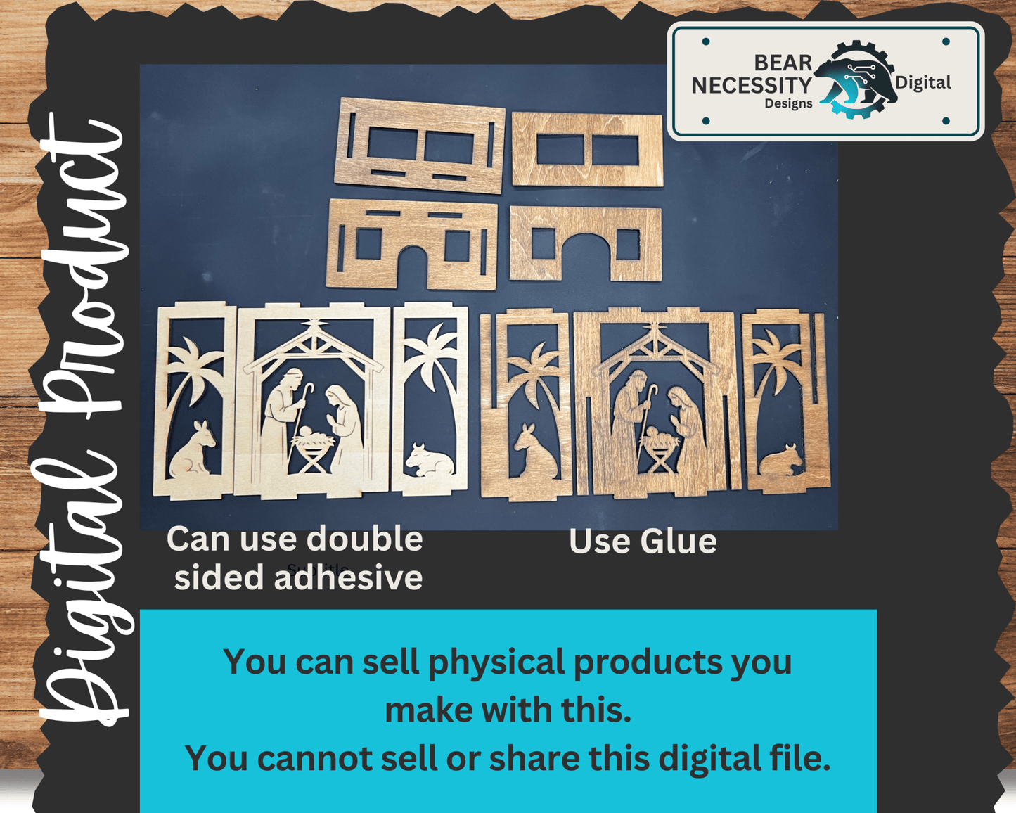 Halloween Lantern Nightlight SVG – Layered Haunted House Laser Cut File (Digital Download)