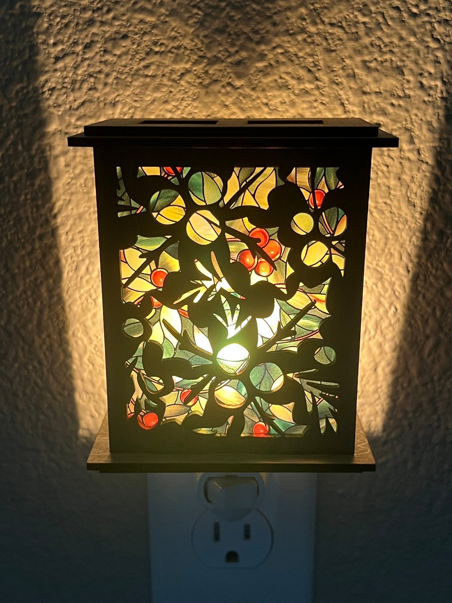 Holly Lantern Nightlight SVG Bundle | Christmas Laser Cut Files